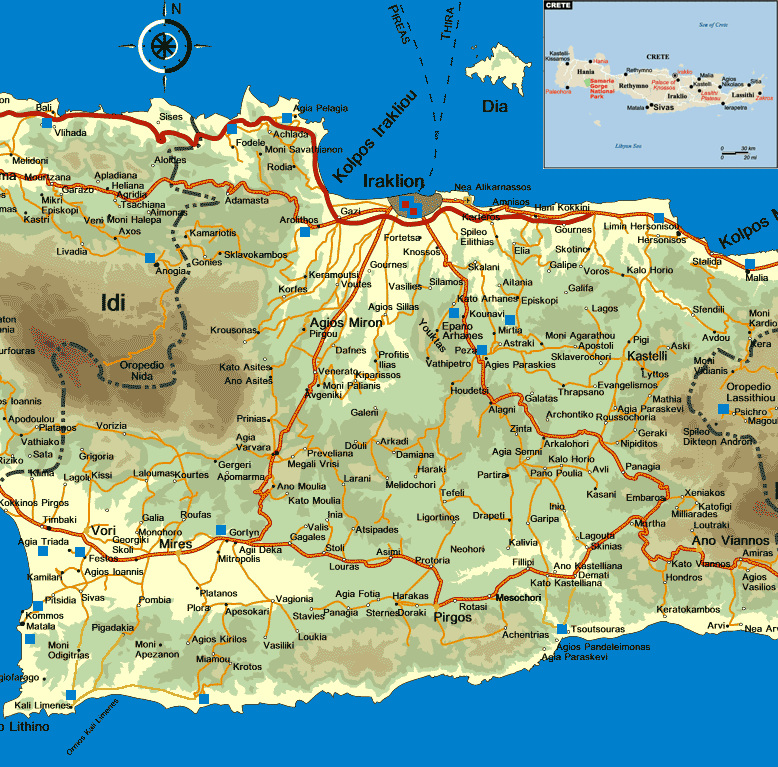 Maps Crete Messara